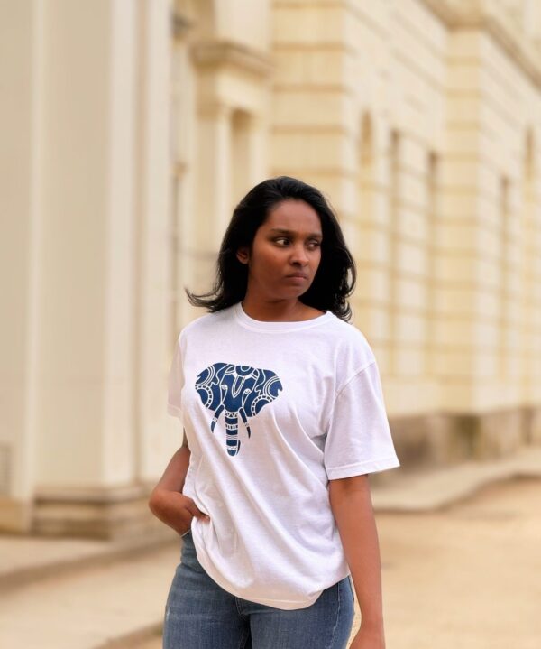 Graphic Elephant Tee- White- Unisex