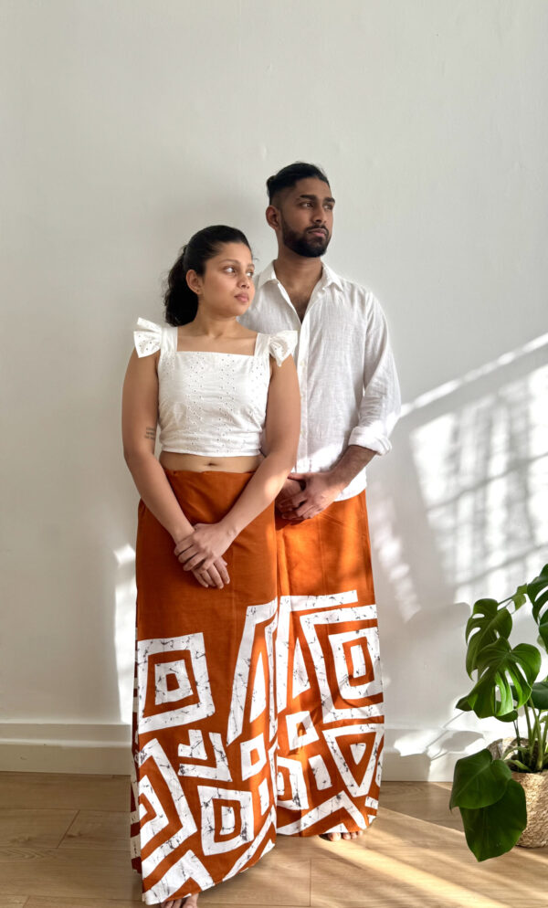 Women Batik sarong- rust - Image 2