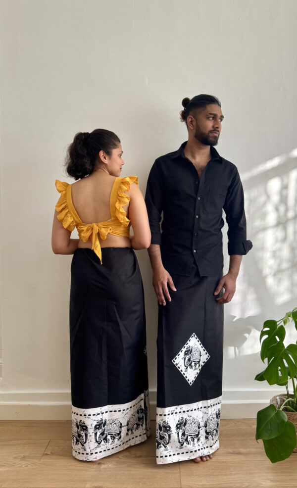 Women Batik sarong perahera - Black - Image 2