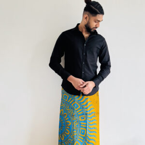 Men - Batik Sarong - Marigold Yellow